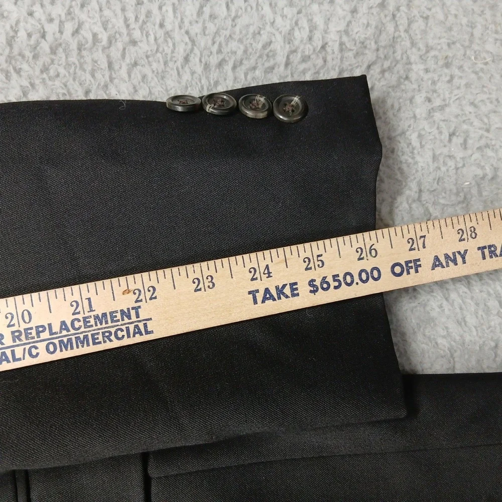 Lauren Ralph Lauren Blazer Mens 46L Charcoal Wool‎ Two Button Sport Coat